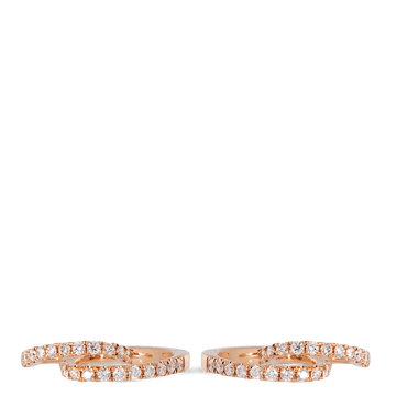 Rose Gold Diamond Loop Earrings