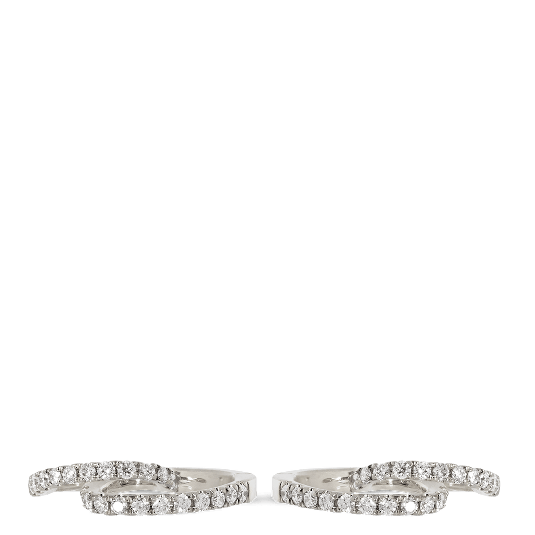 White Gold Diamond Loop Earrings