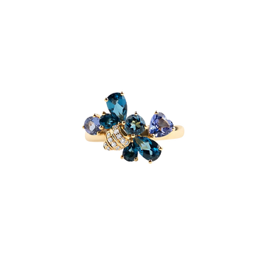 Bumble Bee London Blue Ring