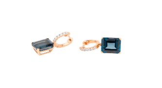 Leah Earrings London Blue Topaz