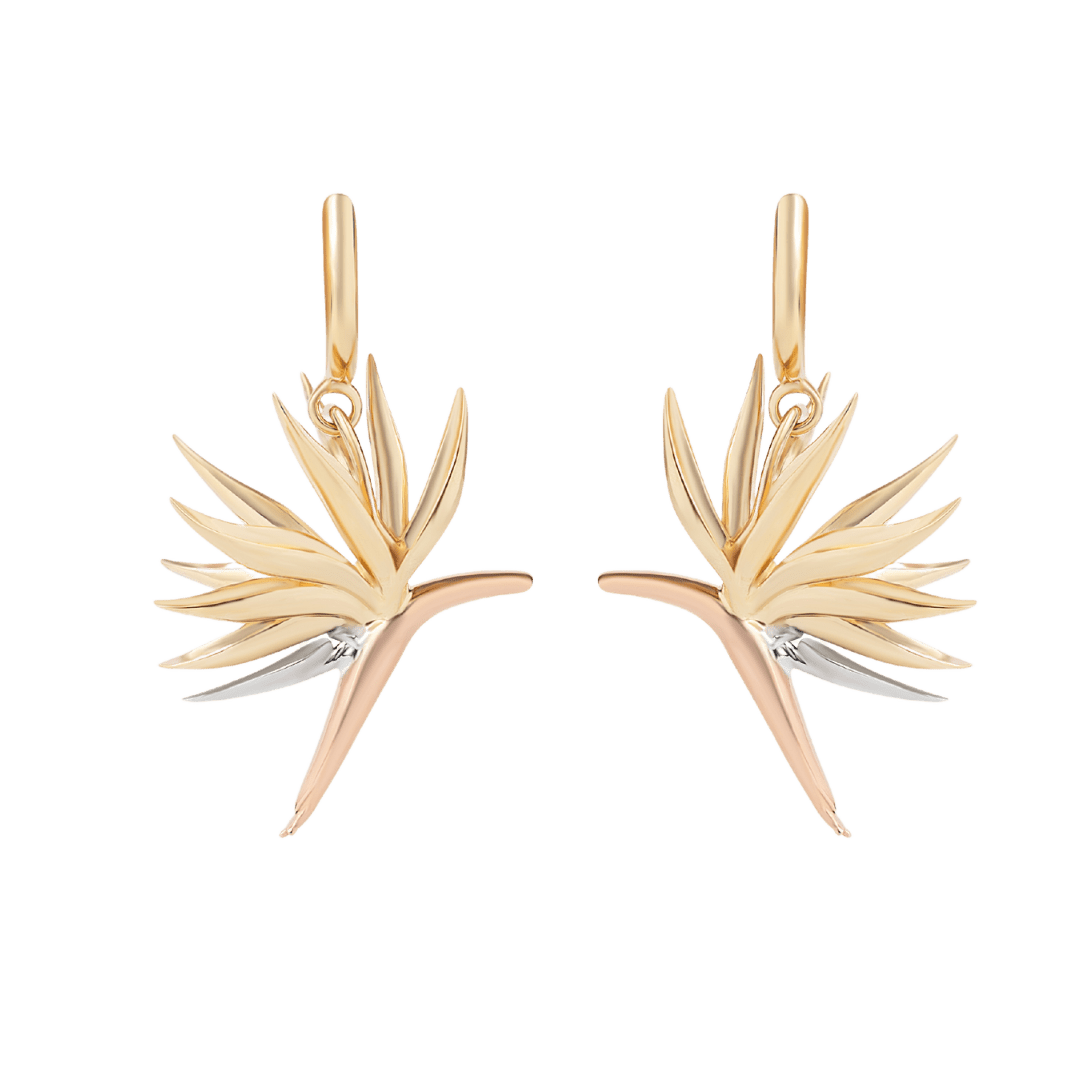 Bird of Paradise Classic Hanging Earrings - Davidrose Studio