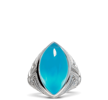 Drop of the Ocean Cocktail Ring