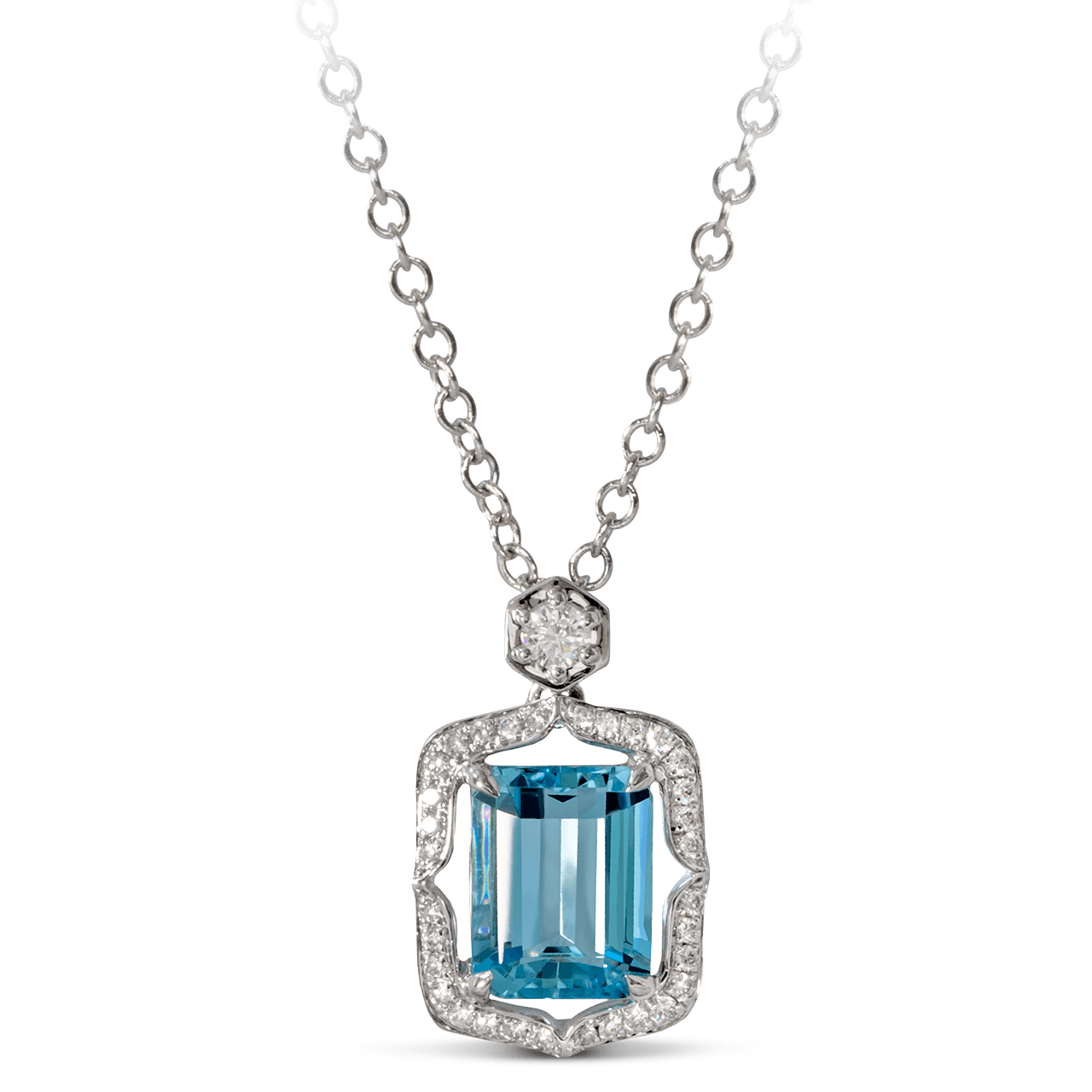 Khatiya Aquamarine & Diamond Necklace