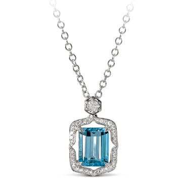 Khatiya Aquamarine & Diamond Necklace