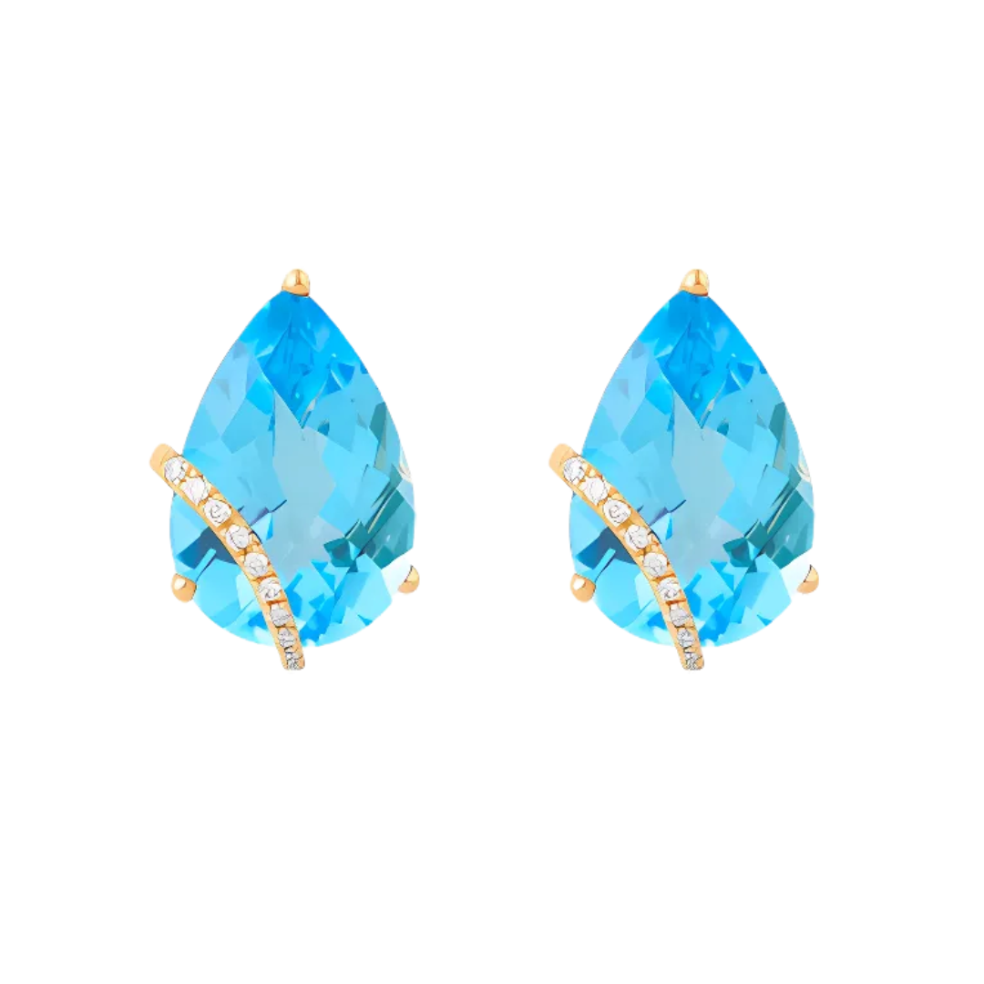 Gia Studs Blue Topaz