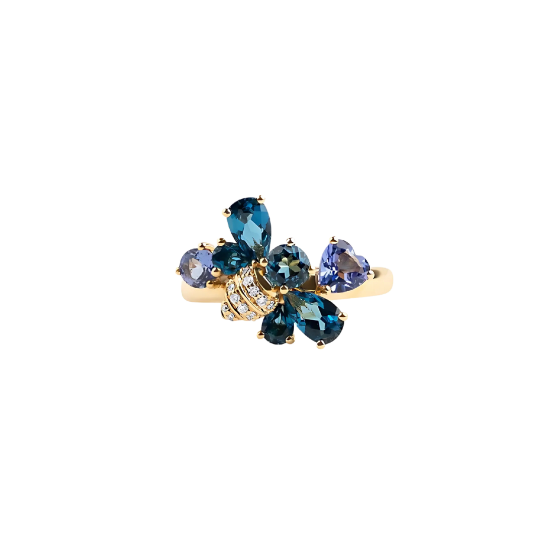 Bumble Bee London Blue Ring