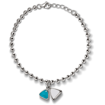 Beaded Triangle Charm Anklet - Davidrose Studio