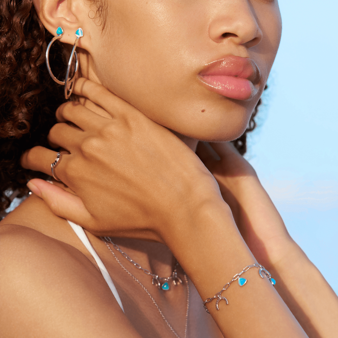 Bermuda Triangle Hoop Earrings - Davidrose Studio