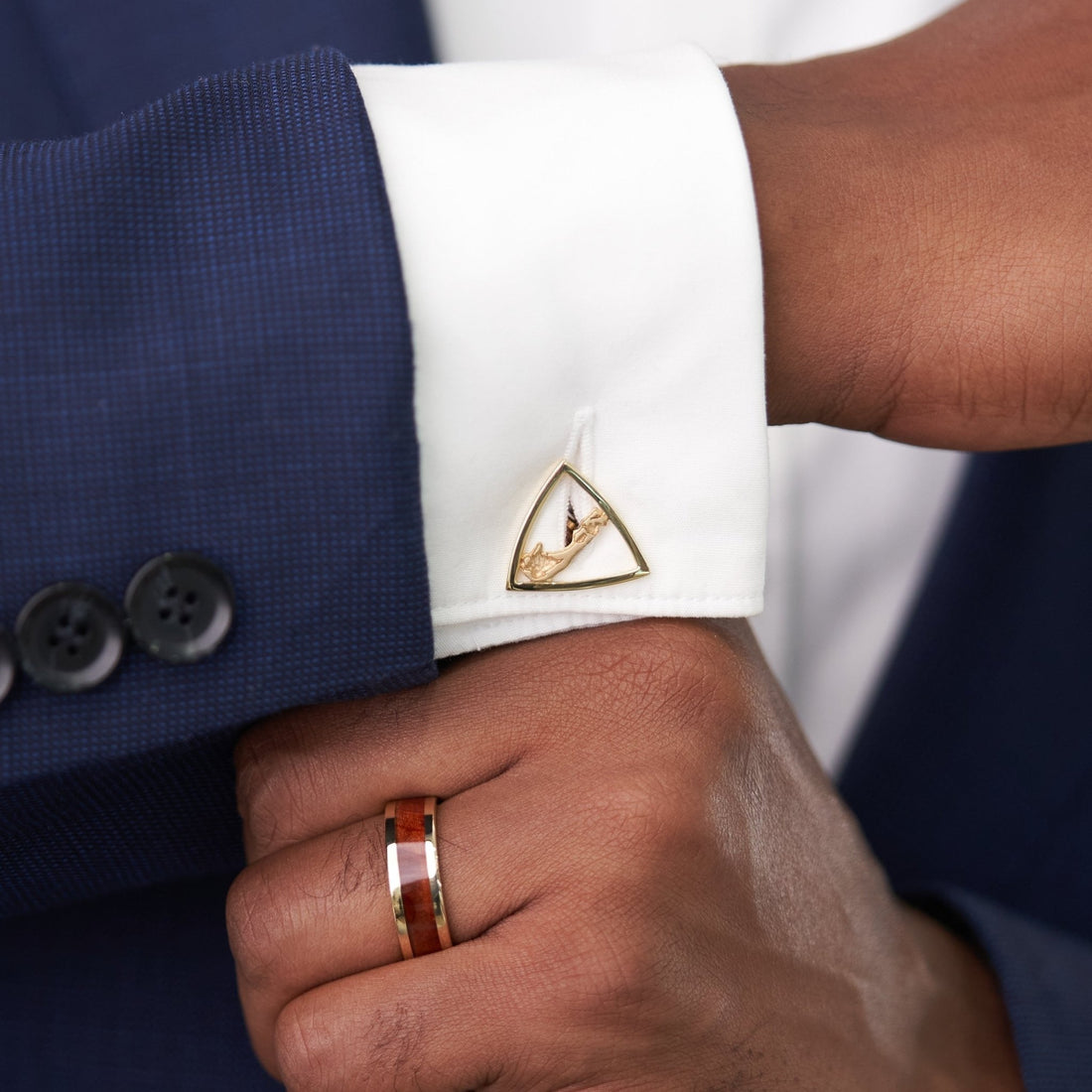 Bermuda Triangle Map Cufflinks - Davidrose Studio