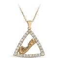 Diamond Bermuda Triangle Map Pendant - Davidrose Studio