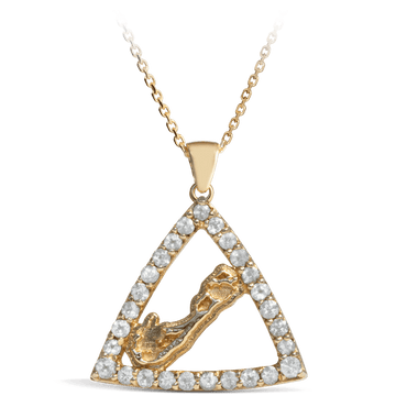 Diamond Bermuda Triangle Map Pendant - Davidrose Studio