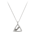 Diamond Bermuda Triangle Map Pendant - Davidrose Studio