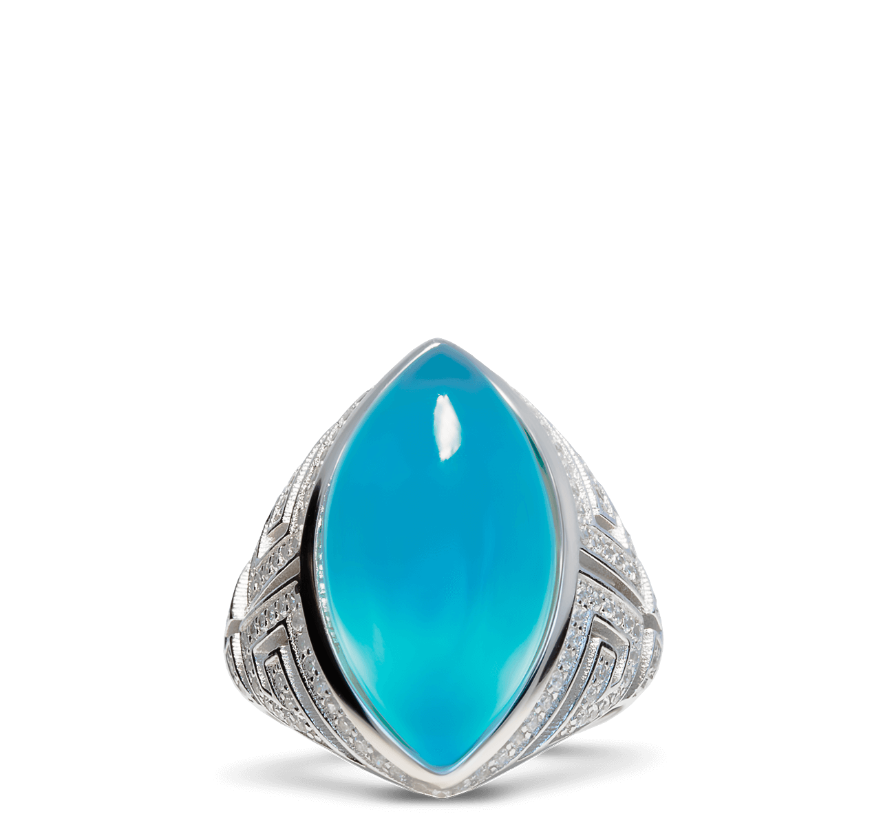 Drop of the Ocean Cocktail Ring - Davidrose Studio